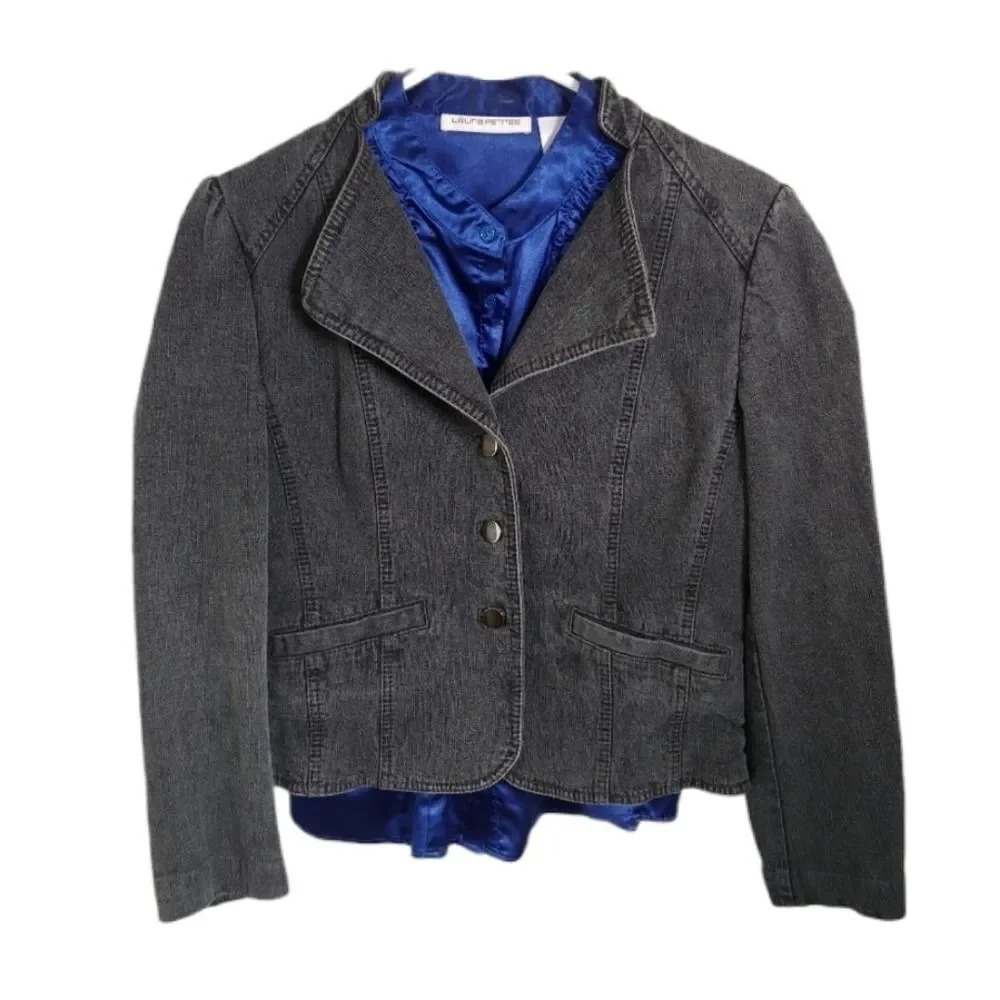 Bianca Nygara Jean Jacket, Gray, 8